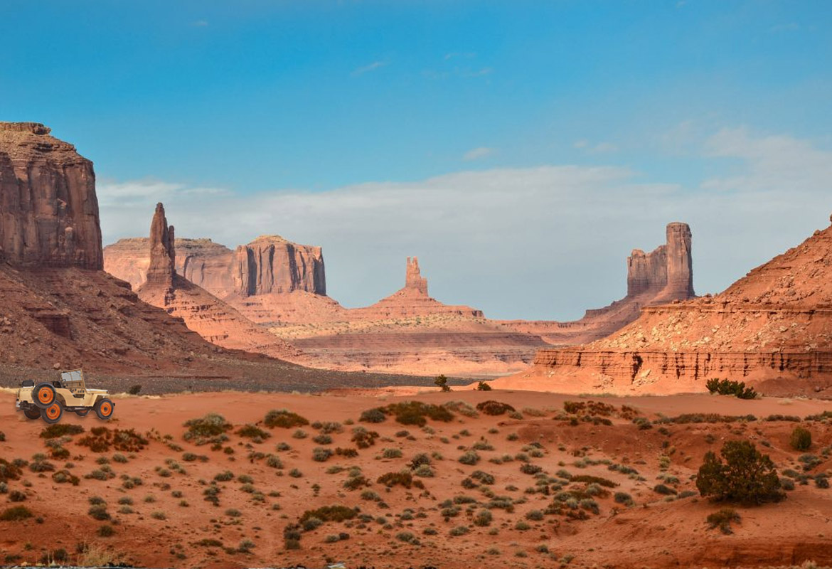 História de um veículos perdido no deserto
